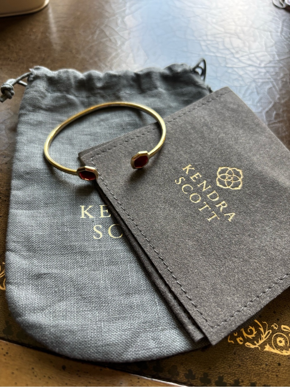 Kendra Scott Cuff Bracelet |  Sterling Silver w 18 karat gold vermeil